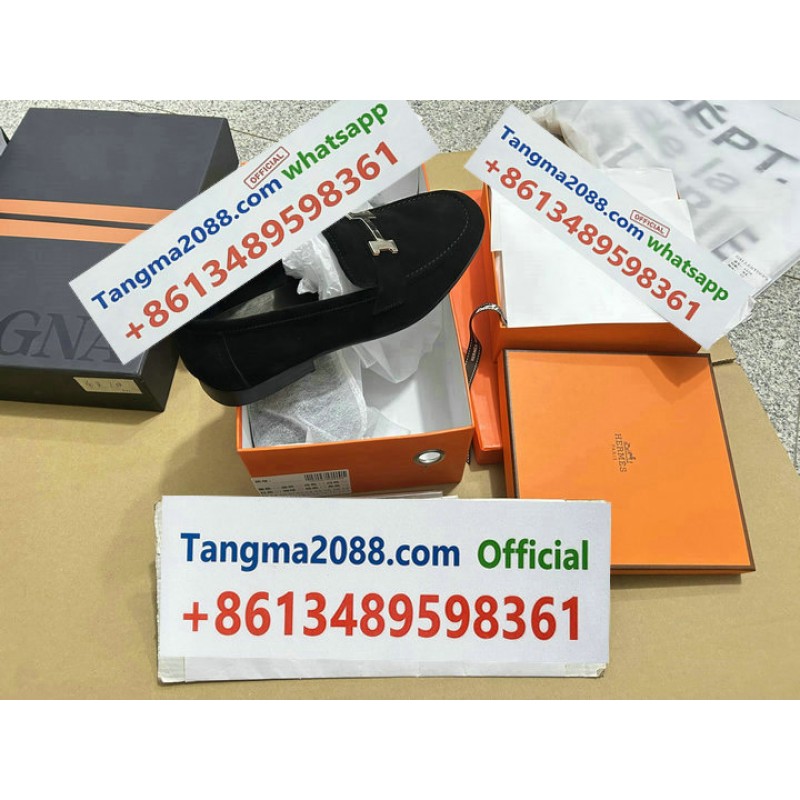 tangma2088 outlet Hermès Loafer Suede Original quality
